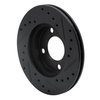 633-74004L Drilled/Slotted Brake Rotor [Black], 1980-2009 Audi/Volkswagen, Position: Front Left - image 4