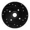 633-74005R Drilled/Slotted Brake Rotor [Black], 1985-2002 Audi/Volkswagen, Position: Rear Right - image 1