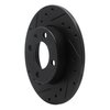 633-74007L Drilled/Slotted Brake Rotor [Black], 1986-1993 Audi/Volkswagen, Position: Rear Left - image 2