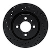 633-74008L Drilled/Slotted Brake Rotor [Black], 1990-1993 Audi/Volkswagen, Position: Front Left - image 1