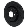 633-74008L Drilled/Slotted Brake Rotor [Black], 1990-1993 Audi/Volkswagen, Position: Front Left - image 2