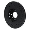 633-74008L Drilled/Slotted Brake Rotor [Black], 1990-1993 Audi/Volkswagen, Position: Front Left - image 4
