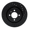 633-74008R Drilled/Slotted Brake Rotor [Black], 1990-1993 Audi/Volkswagen, Position: Front Right - image 1