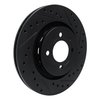 633-74008R Drilled/Slotted Brake Rotor [Black], 1990-1993 Audi/Volkswagen, Position: Front Right - image 2