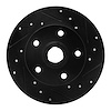 633-74010R Drilled/Slotted Brake Rotor [Black], 1992-1998 Audi/Volkswagen, Position: Rear Right - image 1