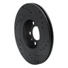 633-74016L Drilled/Slotted Brake Rotor [Black], 1998-2015 Audi/Volkswagen, Position: Front Left - image 4