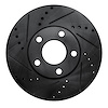 633-74017L Drilled/Slotted Brake Rotor [Black], 1998-1998 Audi/Volkswagen, Position: Front Left - image 1