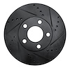 633-74017R Drilled/Slotted Brake Rotor [Black], 1998-1998 Audi/Volkswagen, Position: Front Right - image 1