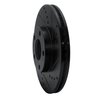 633-74017R Drilled/Slotted Brake Rotor [Black], 1998-1998 Audi/Volkswagen, Position: Front Right - image 2