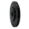 633-74020R Drilled/Slotted Brake Rotor [Black], 1998-2018 Audi/Volkswagen, Position: Front Right - image 2