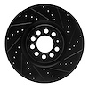 633-74021R Drilled/Slotted Brake Rotor [Black], 2000-2006 Audi/Volkswagen, Position: Front Right - image 1
