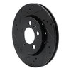633-74022L Drilled/Slotted Brake Rotor [Black], 2000-2006 Audi/Volkswagen, Position: Rear Left - image 2