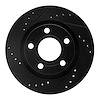 633-74023L Drilled/Slotted Brake Rotor [Black], 1999-2005 Audi/Volkswagen, Position: Rear Left - image 1