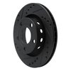 633-74023L Drilled/Slotted Brake Rotor [Black], 1999-2005 Audi/Volkswagen, Position: Rear Left - image 2