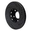 633-74023L Drilled/Slotted Brake Rotor [Black], 1999-2005 Audi/Volkswagen, Position: Rear Left - image 4