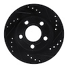 633-74023R Drilled/Slotted Brake Rotor [Black], 1999-2005 Audi/Volkswagen, Position: Rear Right - image 1