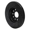 633-74028R Drilled/Slotted Brake Rotor [Black], Fits Select Audi/Volkswagen, Position: Front Right - image 4