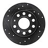 633-74033L Drilled/Slotted Brake Rotor [Black], 2010-2019 Audi/Volkswagen, Position: Rear Left - image 1