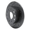 633-74033L Drilled/Slotted Brake Rotor [Black], 2010-2019 Audi/Volkswagen, Position: Rear Left - image 2