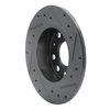 633-74033L Drilled/Slotted Brake Rotor [Black], 2010-2019 Audi/Volkswagen, Position: Rear Left - image 4