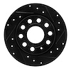 633-74033R Drilled/Slotted Brake Rotor [Black], 2010-2019 Audi/Volkswagen, Position: Rear Right - image 1