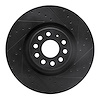 633-74034R Drilled/Slotted Brake Rotor [Black], Fits Select Multiple Makes/Models, Position: Front Right
