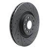 633-74034R Drilled/Slotted Brake Rotor [Black], Fits Select Multiple Makes/Models, Position: Front Right - image 2