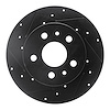 633-74036L Drilled/Slotted Brake Rotor [Black], 1972-1978 Audi/Volkswagen, Position: Front Left - image 1