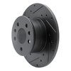 633-74036L Drilled/Slotted Brake Rotor [Black], 1972-1978 Audi/Volkswagen, Position: Front Left - image 2