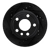 633-74040L Drilled/Slotted Brake Rotor [Black], 1992-1995 Audi/Volkswagen, Position: Front Left - image 1