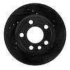 633-74040R Drilled/Slotted Brake Rotor [Black], 1992-1995 Audi/Volkswagen, Position: Front Right - image 1