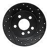 633-74041R Drilled/Slotted Brake Rotor [Black], 1992-1995 Audi/Volkswagen, Position: Front Right - image 1