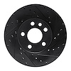 633-74046R Drilled/Slotted Brake Rotor [Black], 2001-2003 Audi/Volkswagen, Position: Front Right - image 1