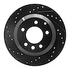 633-74048L Drilled/Slotted Brake Rotor [Black], 2003-2018 Multiple Makes/Models, Position: Rear Left - image 1