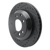 633-74048L Drilled/Slotted Brake Rotor [Black], 2003-2018 Multiple Makes/Models, Position: Rear Left - image 2