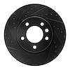 633-74049D Drilled/Slotted Brake Rotor [Black], 2003-2018 Multiple Makes/Models, Position: Right Front - image 1