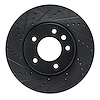 633-74050D Drilled/Slotted Brake Rotor [Black], 2003-2018 Multiple Makes/Models, Position: Left Front - image 1
