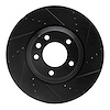 633-74051D Drilled/Slotted Brake Rotor [Black], 2003-2015 Multiple Makes/Models, Position: Left Front - image 1