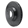 633-74051D Drilled/Slotted Brake Rotor [Black], 2003-2015 Multiple Makes/Models, Position: Left Front - image 2