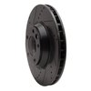 633-74052D Drilled/Slotted Brake Rotor [Black], 2003-2015 Multiple Makes/Models, Position: Right Front - image 2