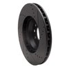 633-74052D Drilled/Slotted Brake Rotor [Black], 2003-2015 Multiple Makes/Models, Position: Right Front - image 4