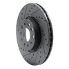 633-74053L Drilled/Slotted Brake Rotor [Black], Fits Select Multiple Makes/Models, Position: Front Left - image 2