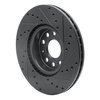 633-74053L Drilled/Slotted Brake Rotor [Black], Fits Select Multiple Makes/Models, Position: Front Left - image 4