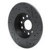 633-74055L Drilled/Slotted Brake Rotor [Black], 2005-2018 Audi/Volkswagen, Position: Rear Left - image 4