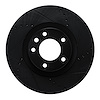 633-74057D Drilled/Slotted Brake Rotor [Black], 2011-2018 Multiple Makes/Models, Position: Left Front - image 1