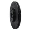 633-74058L Drilled/Slotted Brake Rotor [Black], Fits Select Audi/Volkswagen, Position: Front Left - image 2