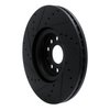 633-74058R Drilled/Slotted Brake Rotor [Black], Fits Select Audi/Volkswagen, Position: Front Right - image 4