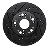 633-75000L Drilled/Slotted Brake Rotor [Black], 1990-1990 Lexus/Toyota/Scion, Position: Front Left - image 1