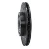 633-75000L Drilled/Slotted Brake Rotor [Black], 1990-1990 Lexus/Toyota/Scion, Position: Front Left - image 2