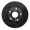 633-75000R Drilled/Slotted Brake Rotor [Black], 1990-1990 Lexus/Toyota/Scion, Position: Front Right - image 1